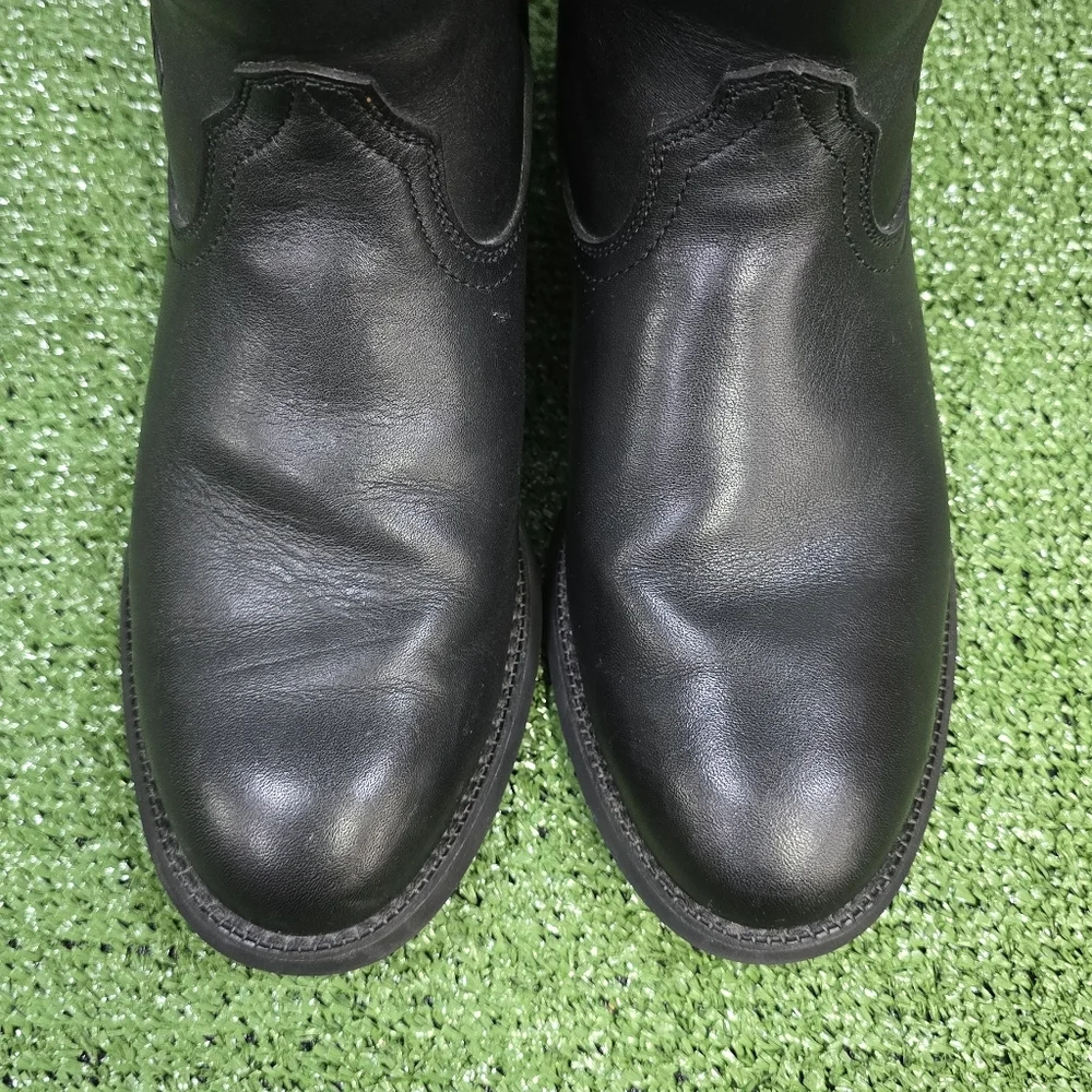 Ariat Heritage Roper Embroidered Leather Round Toe Mens Boots Size 7.5 LIKE NEW